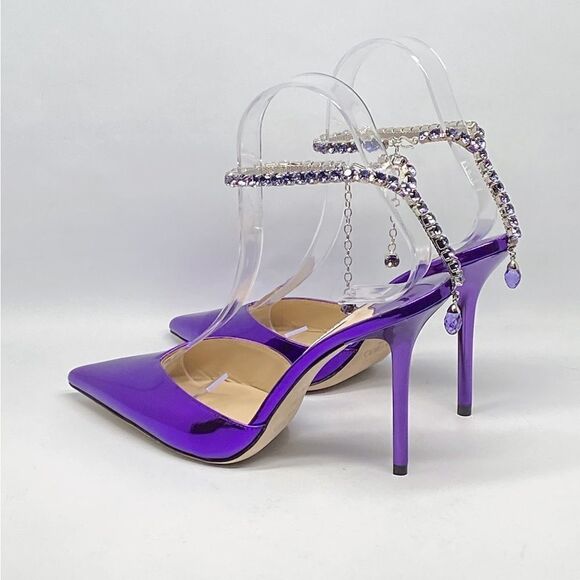 Jimmy Choo Saeda 100 patent leather pumps size 37.5 - Picture 7 of 14